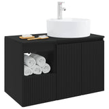 Bathroom Furniture Set 2 pcs Black Engineered Wood 3404075