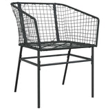Garden Dining Set 5 pcs Black Poly Rattan 3380892