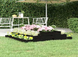Planter Black 110x110x27 cm Solid Wood Pine 823903