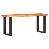 Live Edge Bench 110 cm Solid Acacia Wood and Steel 286456