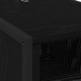 Bedside Table 2 pcs Black Oak 39.5 x 30 x 50 cm Engineered Wood 886655