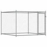 Dog Cage with Door Grey 2x2x1.5 m Galvanised Steel 172562