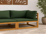 Sectional Corner Sofa with Cushions Solid Acacia Wood Natural 42028319
