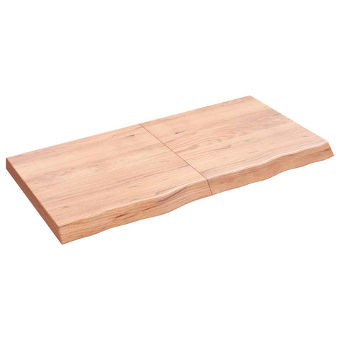Table Top Light Brown 120x60x cm Treated Solid Wood Oak 3156376
