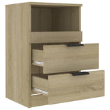 ZNTS Bedside Cabinet Sonoma Oak Engineered Wood 811238