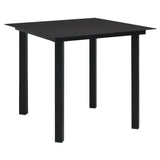 5 Piece Garden Dining Set Black PVC Rattan 3060274