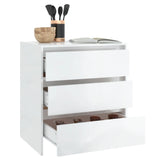 Sideboard High Gloss White 70x41x75 cm Engineered Wood 809752
