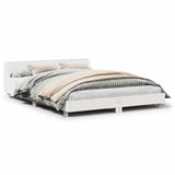 Bed Frame without Mattress White 140x200 cm Solid Wood Pine 850729