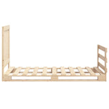 Bed Frame without Mattress with Headboard 90x200 cm Solid Wood 3281538