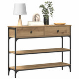 Console Table Artisan Oak 100 x 25 x 75 cm Engineered Wood 863512