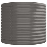 Garden Raised Bed Galvanised Steel 224x80x68 cm Grey 318954