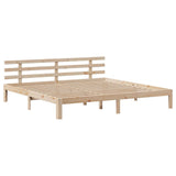 Bookcase Bed without Mattress 200x200cm Solid Wood Pine 3322765