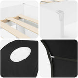 Bed with Tunnel 4 pcs White and Black Engineered Wood 3423490