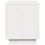 TV Cabinet White 74x35x44 cm Solid Wood Pine 814335