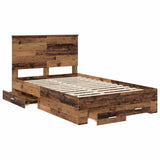 Bed Frame with Headboard Old Wood 120 x 190 cm Engineered Wood 3411339