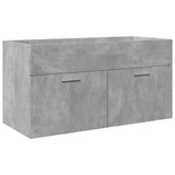 Bathroom Sink Cabinet with Built-in Basin Concrete Grey 3324860