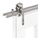 Sliding Door Hardware Kit 200 cm Stainless Steel Silver 3295766