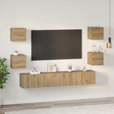 TV Cabinet Set 7 pcs Artisan Oak Engineered Wood 3393398
