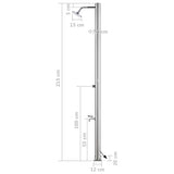 Garden Shower 215 cm Stainless Steel 315940