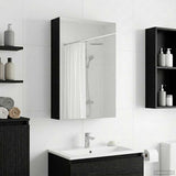 Bathroom Mirror Cabinet Black Oak 30 x 10.5 x 50 cm 889008