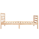 Bed Frame without Mattress 75x190 cm Small Single Small Single Solid Wood 3101243