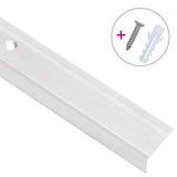 Stair Nosings in L-shape 15 pcs Aluminium 90 cm Silver 146732