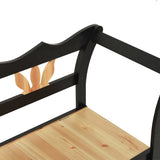 Bench Black 107x45x75.5 cm Solid Wood Fir 351776