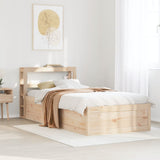 Bed Frame with Headboard 90x190 cm Single Solid Wood Pine 3306363