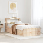 Bed Frame with Headboard 75x190 cm Small Single Solid Wood Pine 3306366