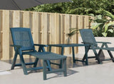 Sun Lounger Green Plastic Standard Foldable Sun Lounger 364706