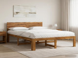 Double Bed Frame with Headboard ROSTOCK Natural 150 x 200 cm 3405450