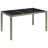 5 Piece Garden Dining Set with Cushions Grey Poly Rattan 3212464