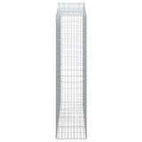 Arched Gabion Baskets 2 pcs 200x50x200/220 cm Galvanised Iron 3145745