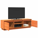 TV Cabinet Wax Brown 140x35x40 cm Solid Wood Pine 847131
