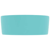 147013 Luxury Wash Basin Round Matt Light Green 40x15 cm Ceramic
