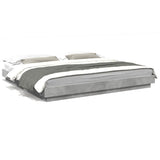 Bed Frame without Mattress Concrete Grey 200x200 cm 3281164