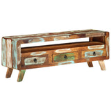 TV Cabinet Multicolour 110x30x40 cm Solid Reclaimed Wood 337063