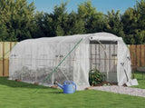 Greenhouse with Steel Frame White 8 m 4x2x2 m 3188028