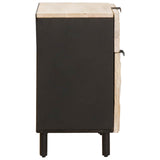 Bedside Cabinet White 50 x 33 x 60 cm Solid Mango Wood 4017872
