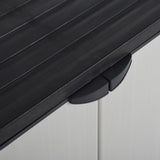 Garden Cabinet Grey and Black PVC and Polypropylene Medium 340981