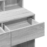 Dressing Table with LED Grey Sonoma 80x41x134.5 cm 848190