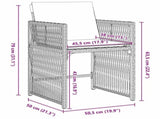 Garden Dining Set 5 pcs Black Poly Rattan 3380769
