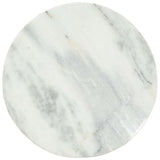 Coffee Table White and Black 65 cm Real Solid Marble 286410