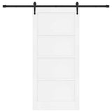 Sliding Door ORKDAL White 93 x 202 cm Solid Pine Wood 3333823