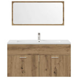 ZNTS 3 Piece Bathroom Furniture Set Artisan Oak Engineered Wood 3328594