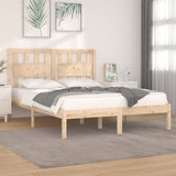 Bed Frame Natural Pine Solid Pine Wood Double Durable 3103943