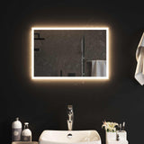 LED Bathroom Mirror Transparent 60 x 40 cm Tempered Glass 42045813