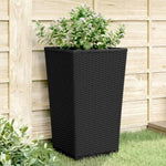 Garden Planters 2 pcs Black 32.5x32.5x57 cm PP 367848
