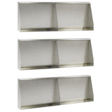 Retaining Wall 6 pcs 60 x 12 x 40 cm Stainless Steel Silver 3449167
