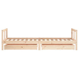 Kids Bed Frame with Drawers 80x200 cm Solid Wood Pine 834405